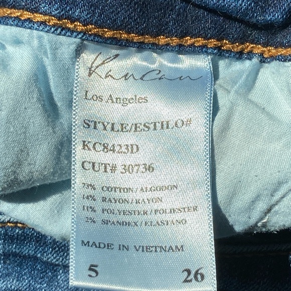KANCAN Button Fly High Rise Distressed Skinny Jeans Stretchy Sz 26/5 - Picture 9 of 14